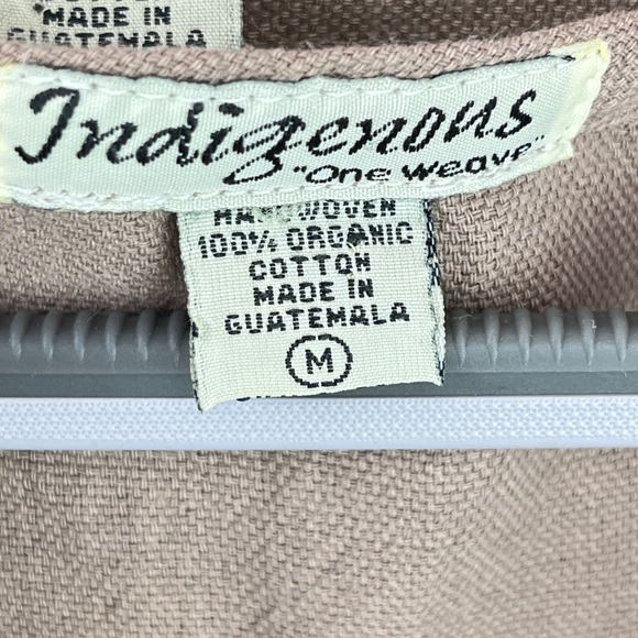 Indigenous One Weave Dress Organic Cotton Artisan-made Striped Earthy Colors M - Picture 8 of 11
